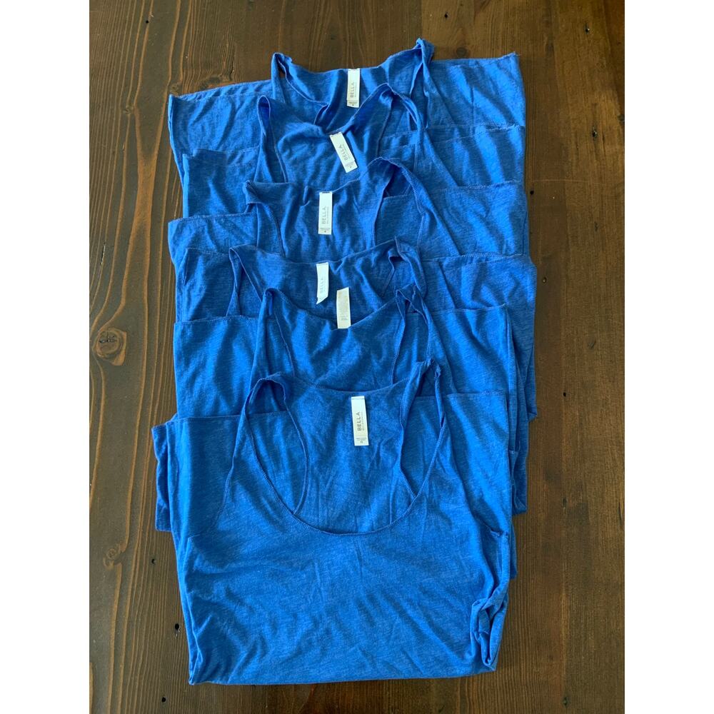 Bella Canvas Royal‎ Blue tanks 6- Sizes XS and medium